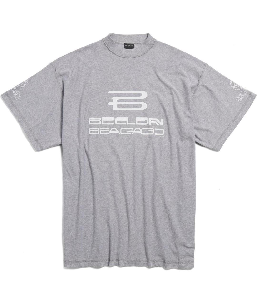 BALENCIAGA Серая футболка, фото 1