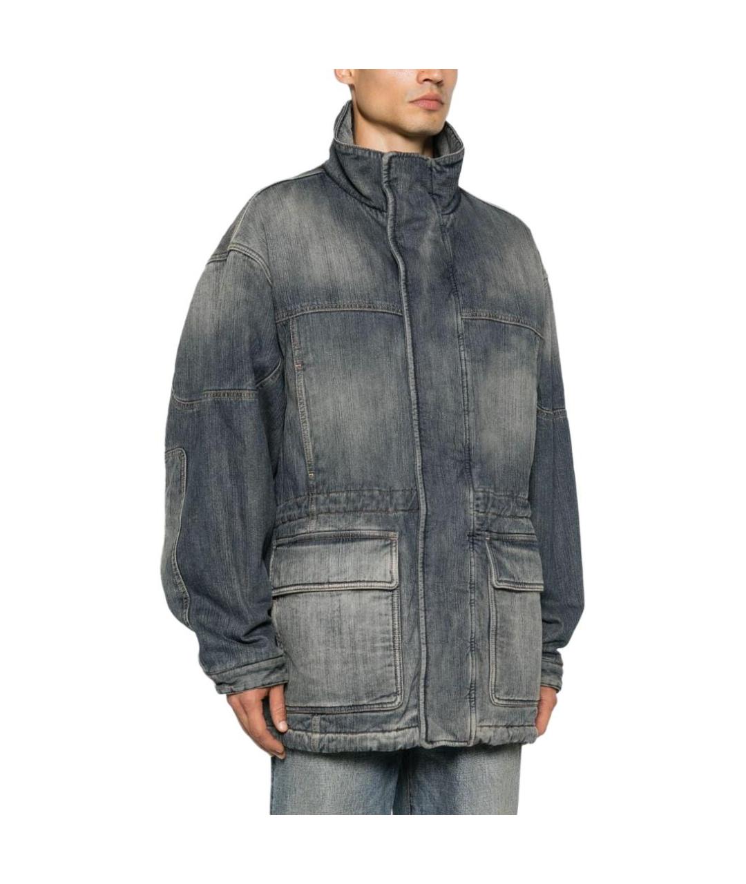 BALENCIAGA Синяя хлопковая куртка, фото 6