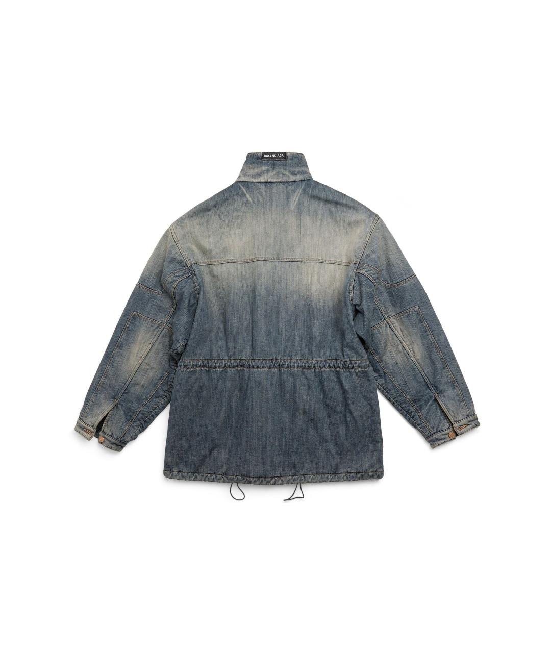 BALENCIAGA Синяя хлопковая куртка, фото 2