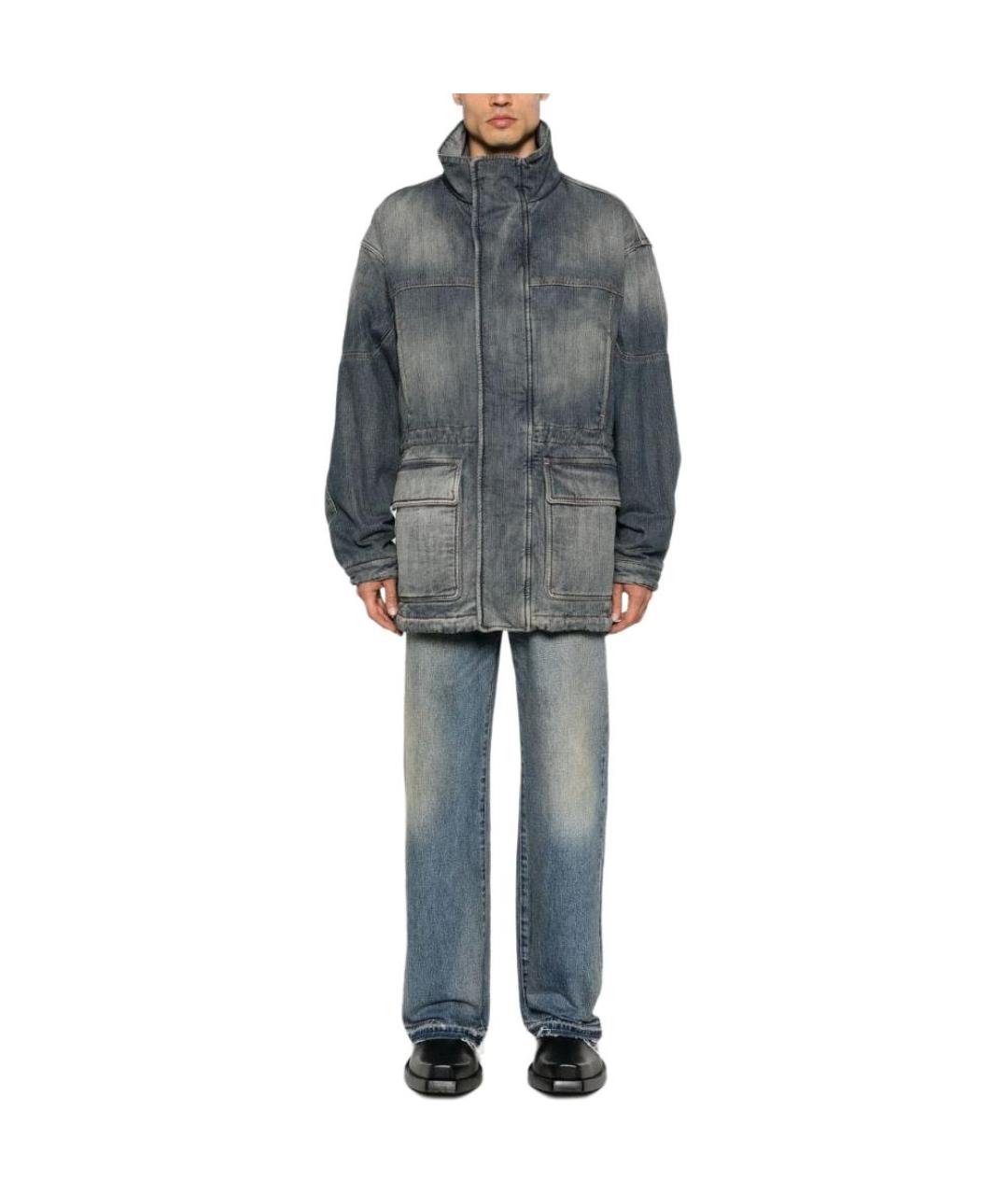 BALENCIAGA Синяя хлопковая куртка, фото 4