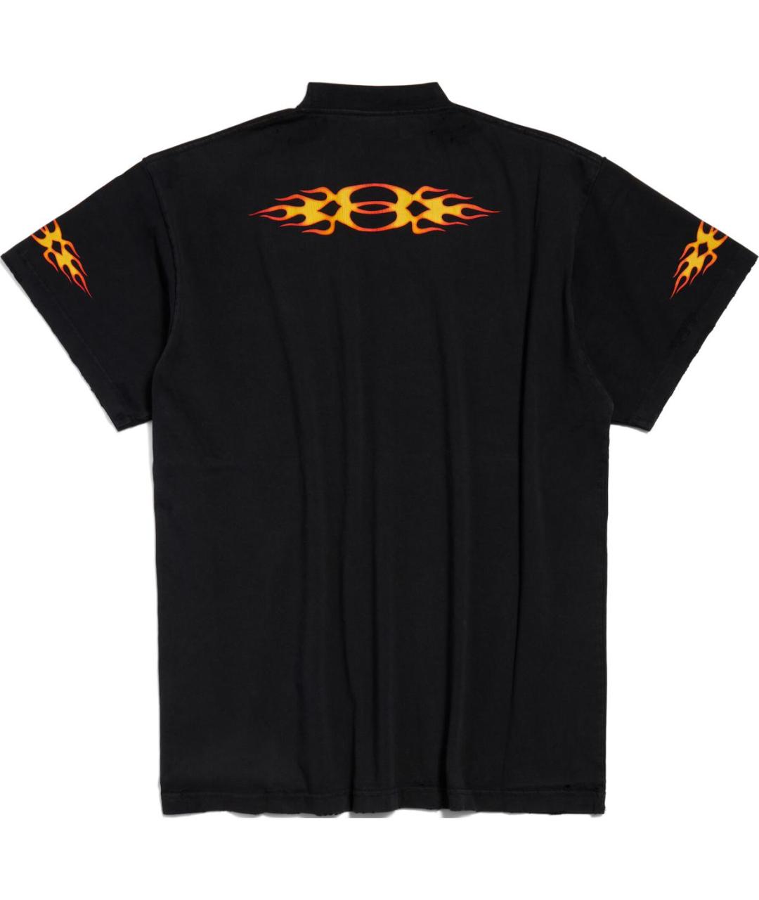 BALENCIAGA Черная хлопковая футболка, фото 2