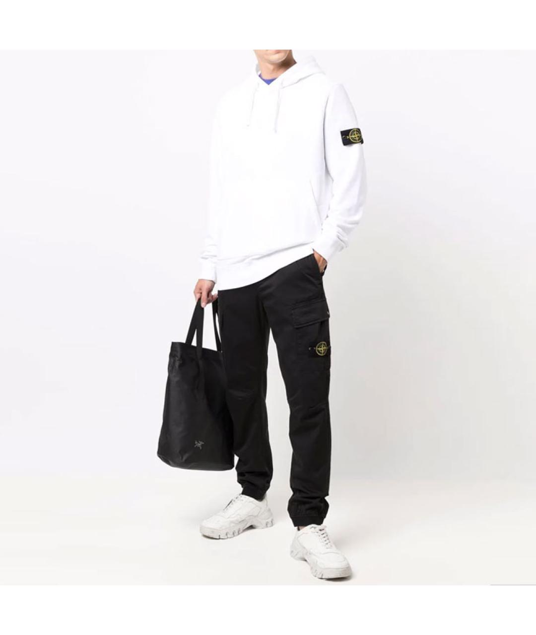 STONE ISLAND Черные повседневные брюки, фото 3