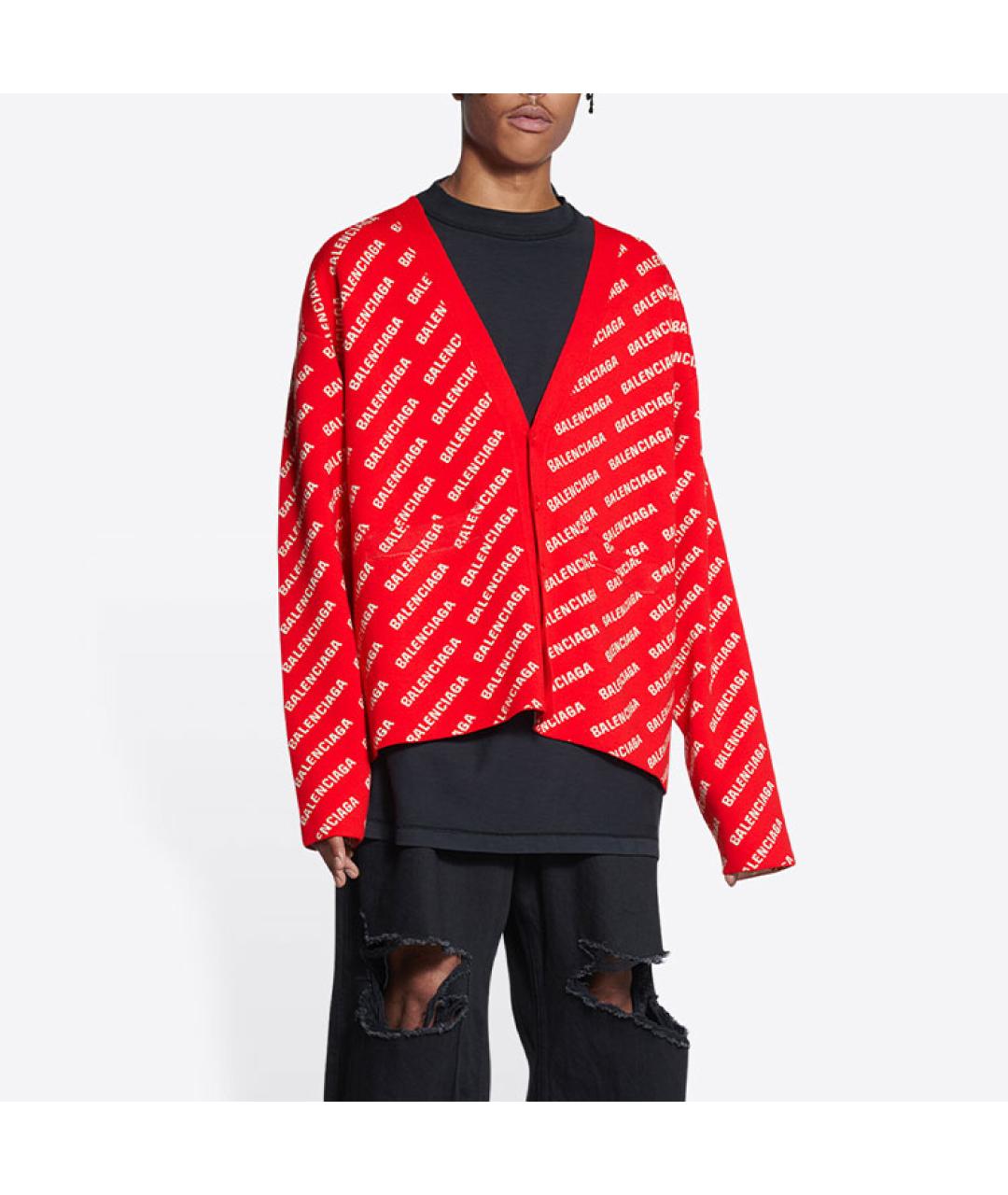 BALENCIAGA Красный кардиган, фото 4
