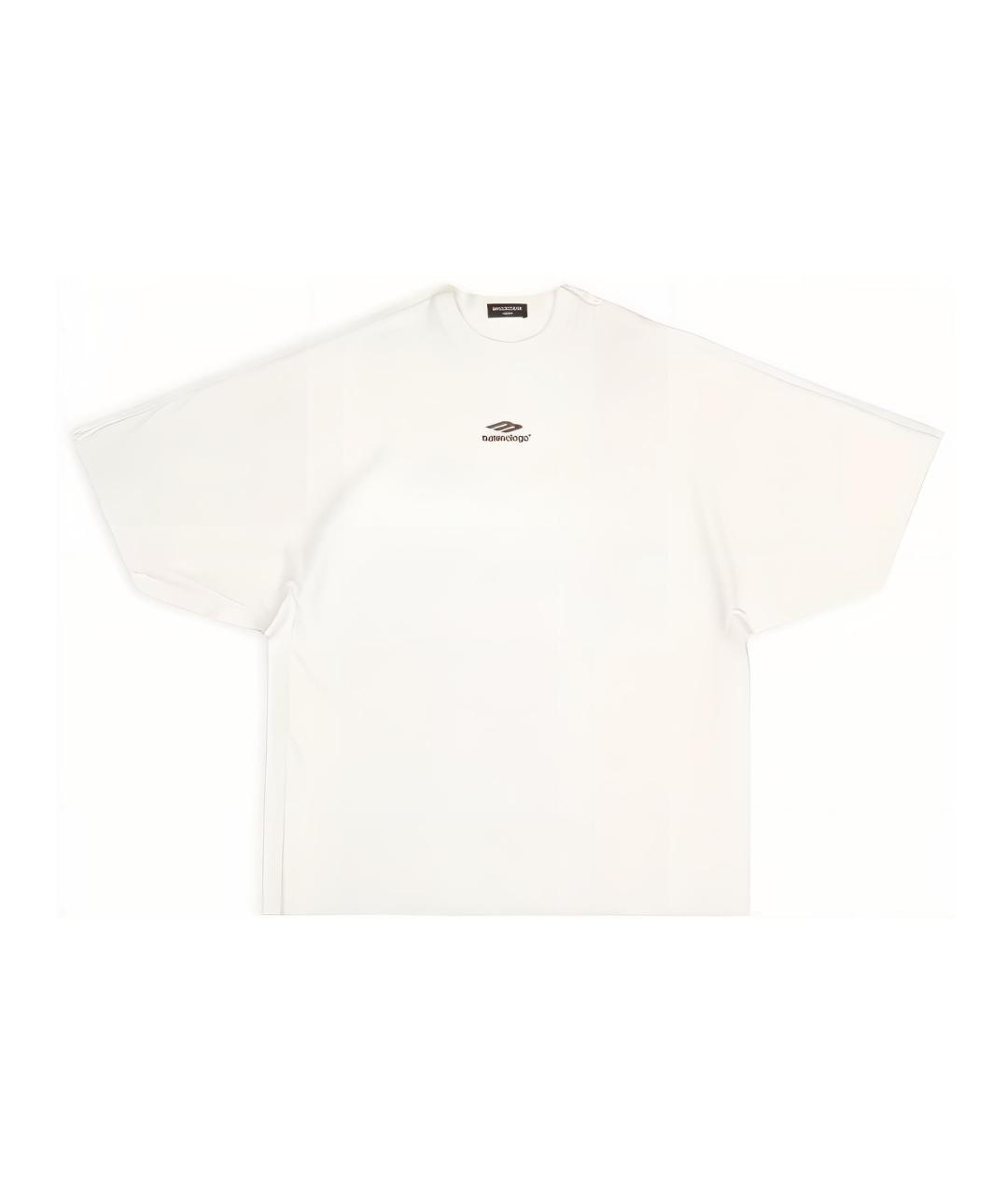 BALENCIAGA Белая хлопковая футболка, фото 7