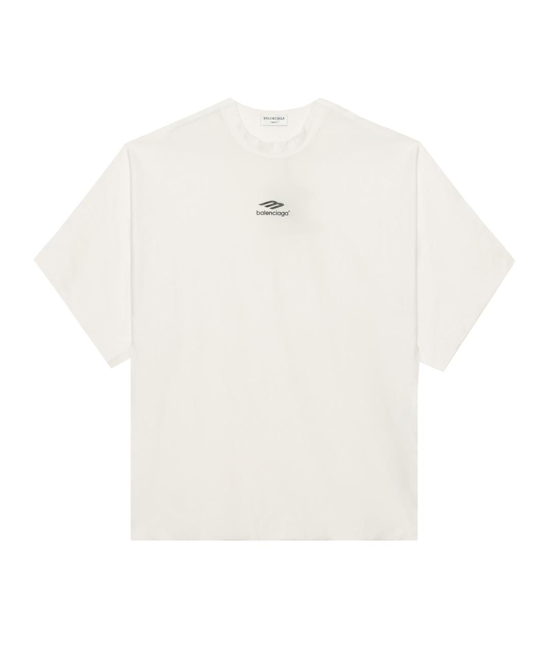 BALENCIAGA Белая хлопковая футболка, фото 1