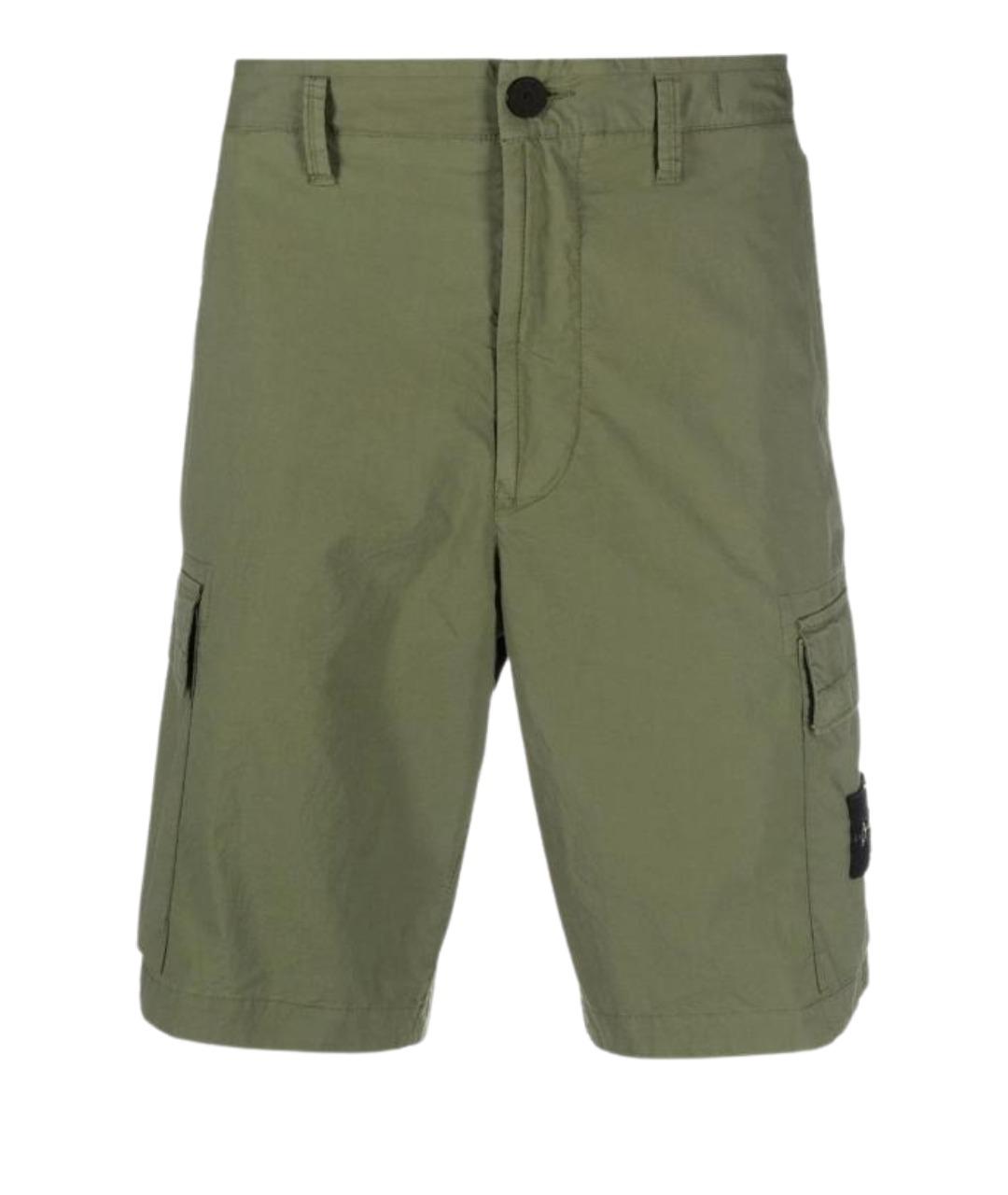 STONE ISLAND Зеленые шорты, фото 1