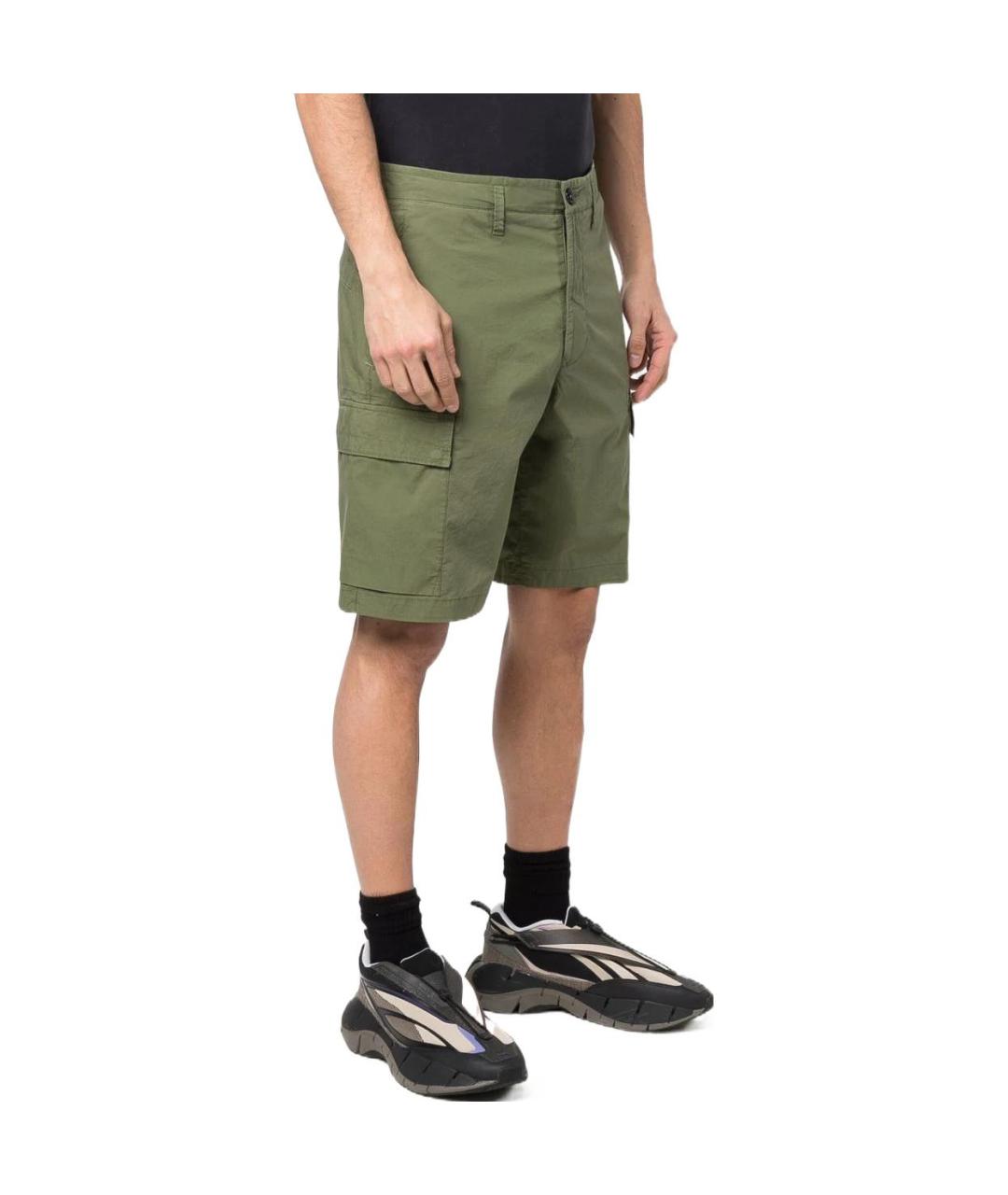 STONE ISLAND Зеленые шорты, фото 3