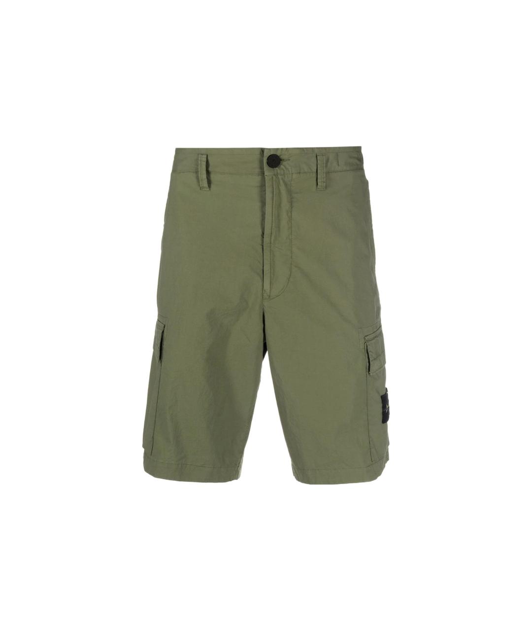 STONE ISLAND Зеленые шорты, фото 5