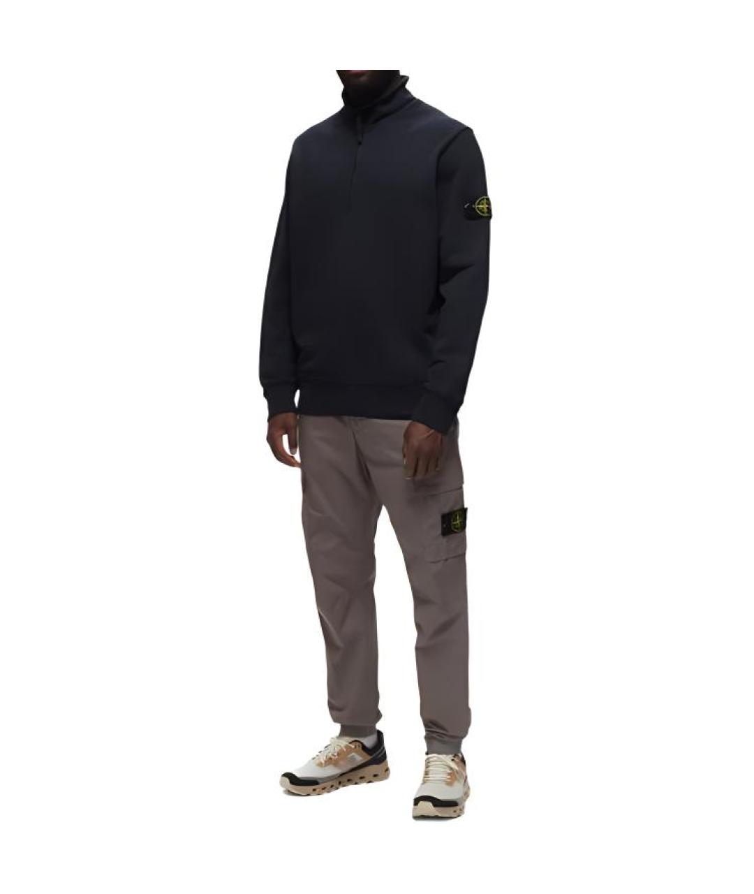 STONE ISLAND Серые брюки чинос, фото 4