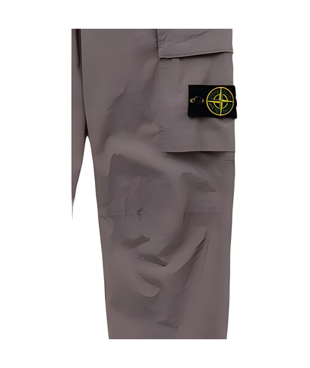 STONE ISLAND Серые брюки чинос, фото 6