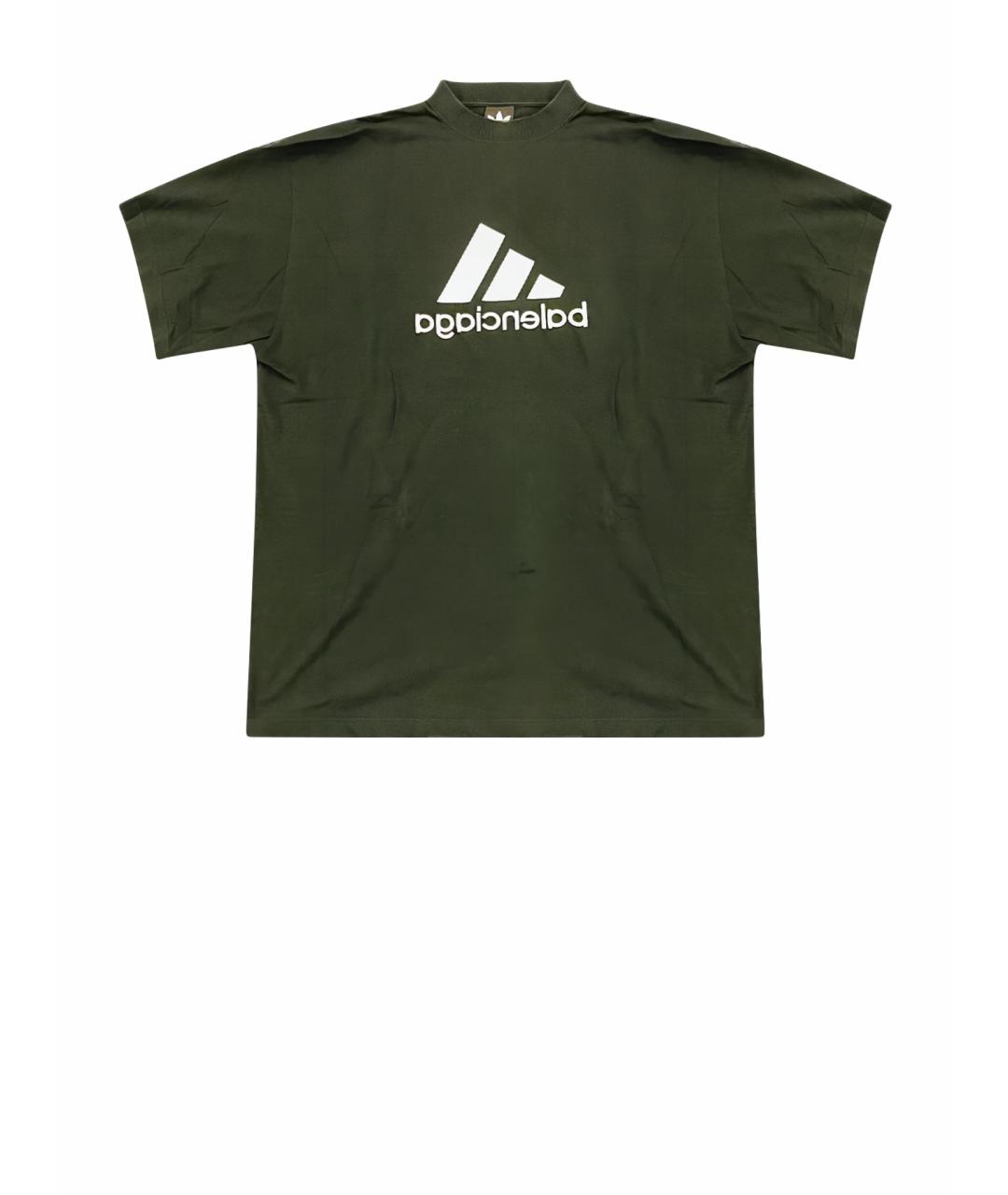 BALENCIAGA Хаки футболка, фото 1