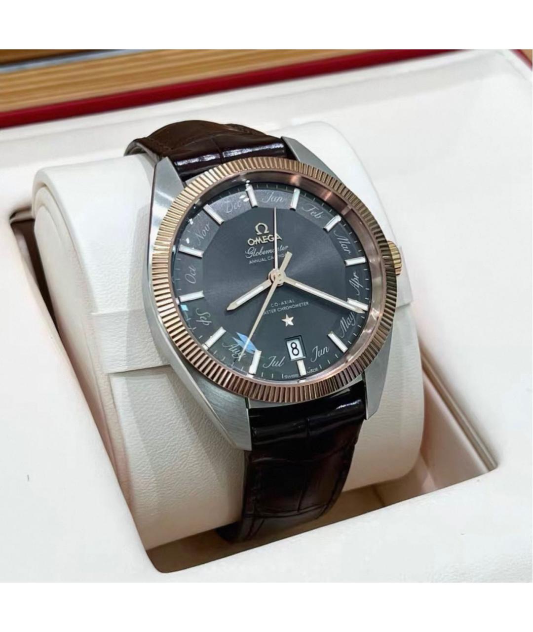 OMEGA Коричневые часы, фото 4