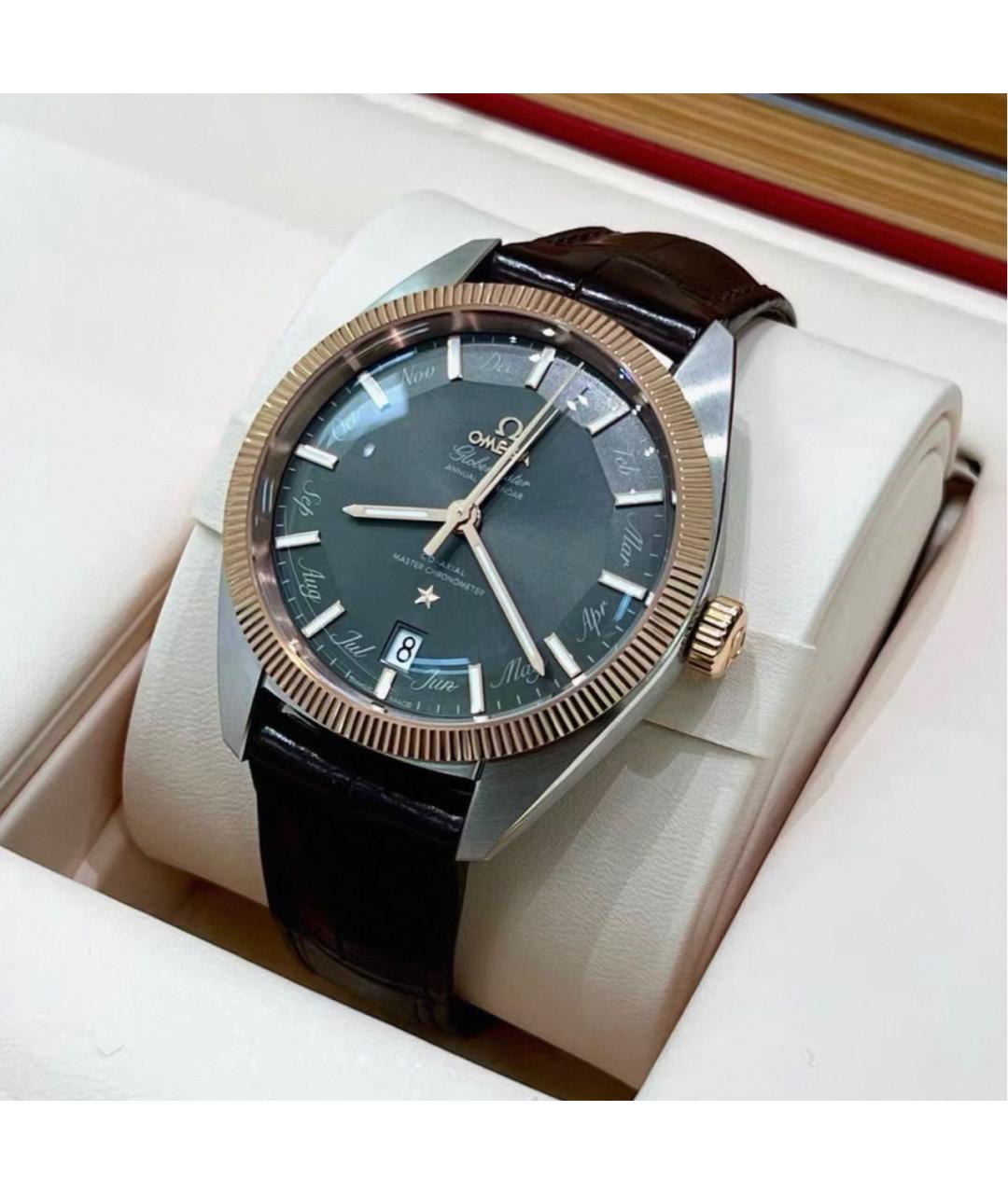 OMEGA Коричневые часы, фото 5