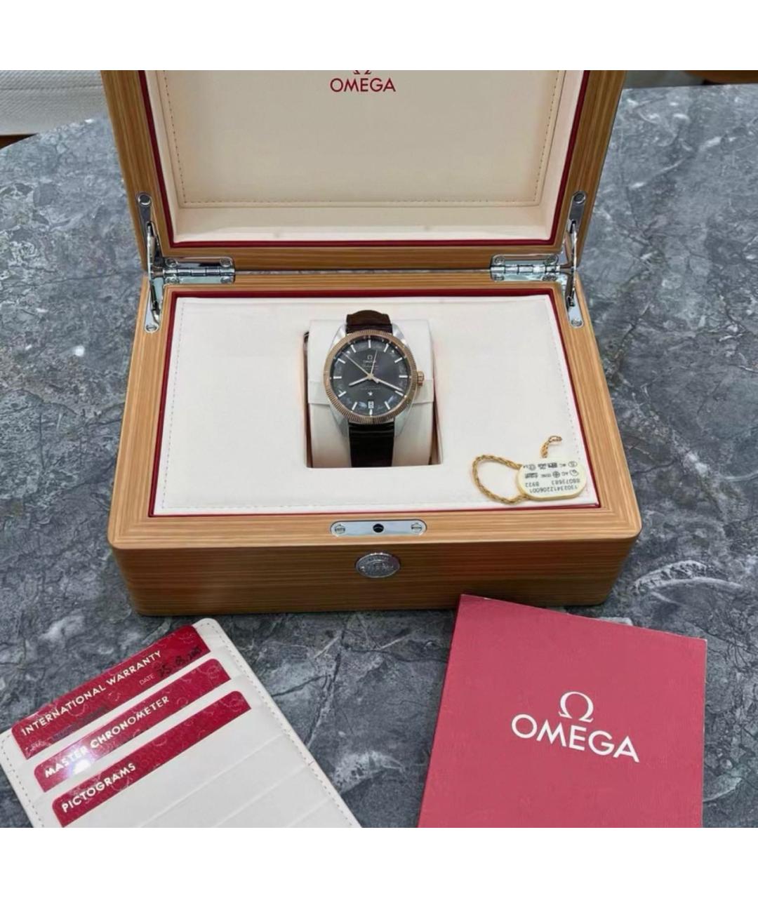 OMEGA Коричневые часы, фото 2