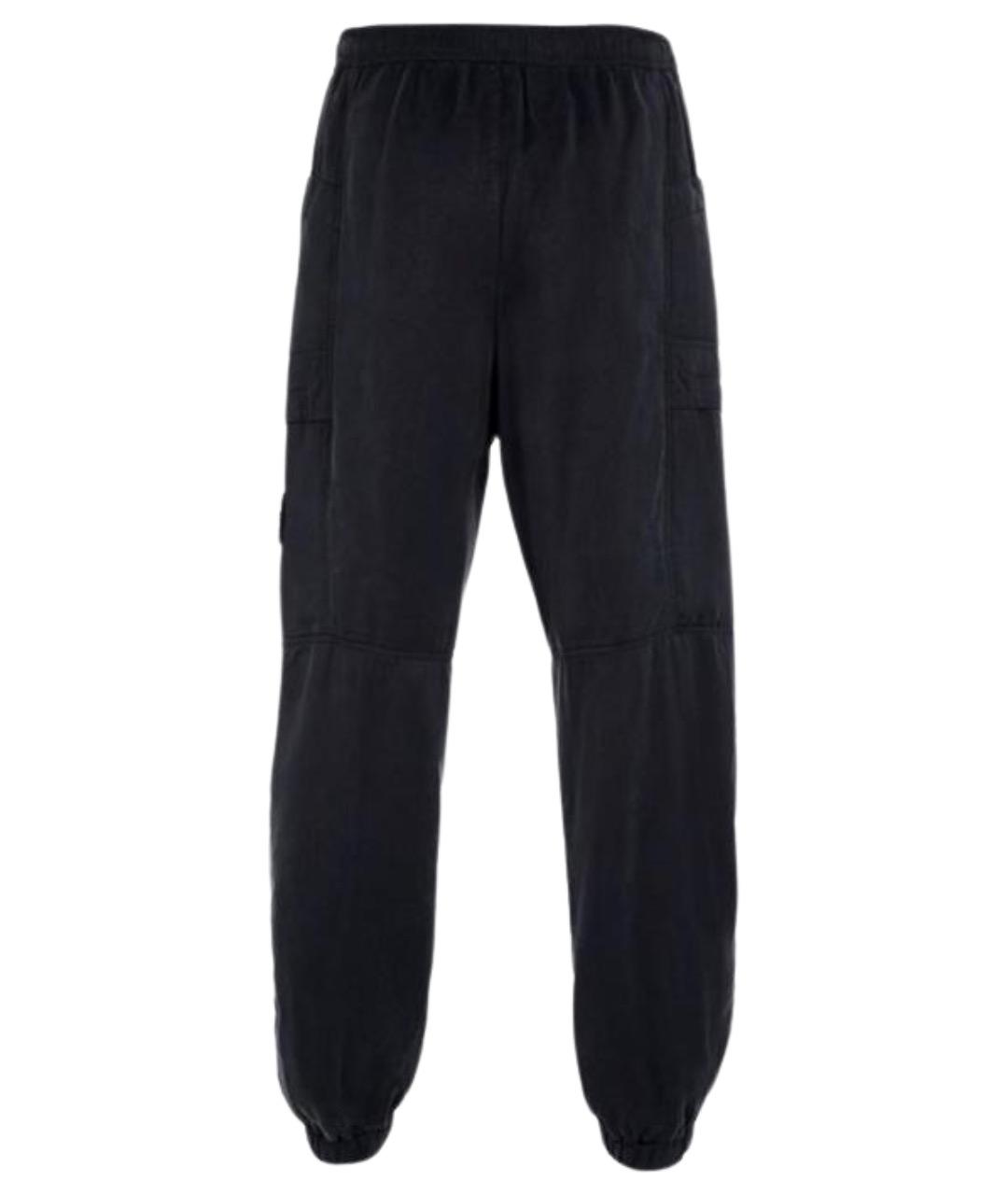 STONE ISLAND Черные хлопковые брюки чинос, фото 2