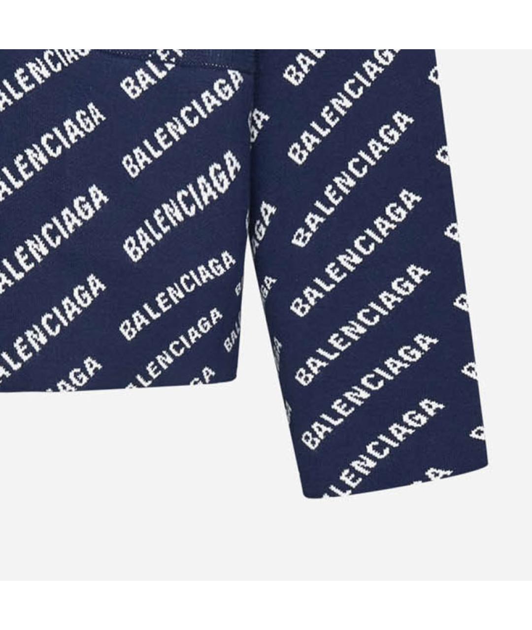 BALENCIAGA Темно-синий хлопковый кардиган, фото 8