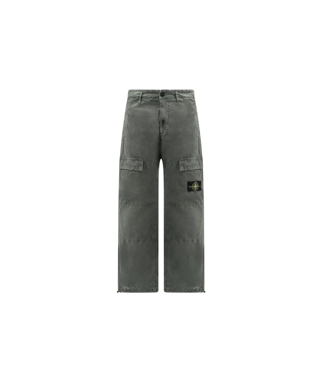 STONE ISLAND Зеленые брюки чинос, фото 1
