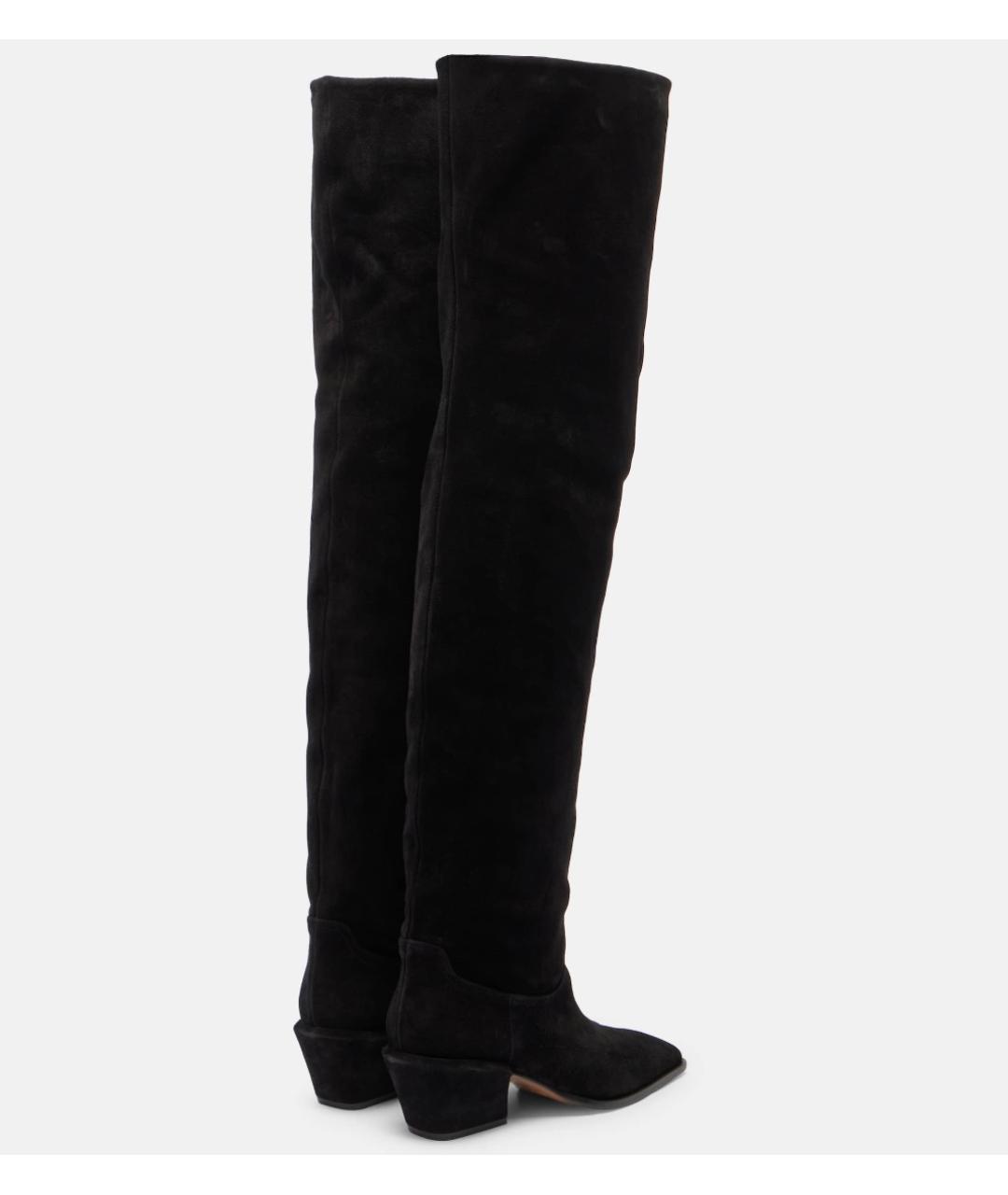 PARIS TEXAS Черные замшевые ботфорты, фото 4