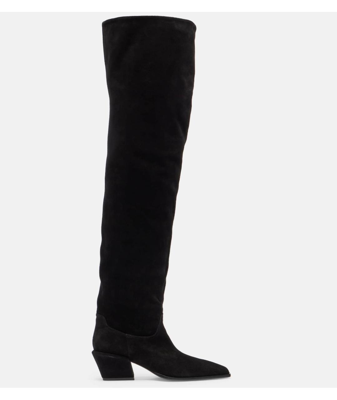 PARIS TEXAS Черные замшевые ботфорты, фото 6