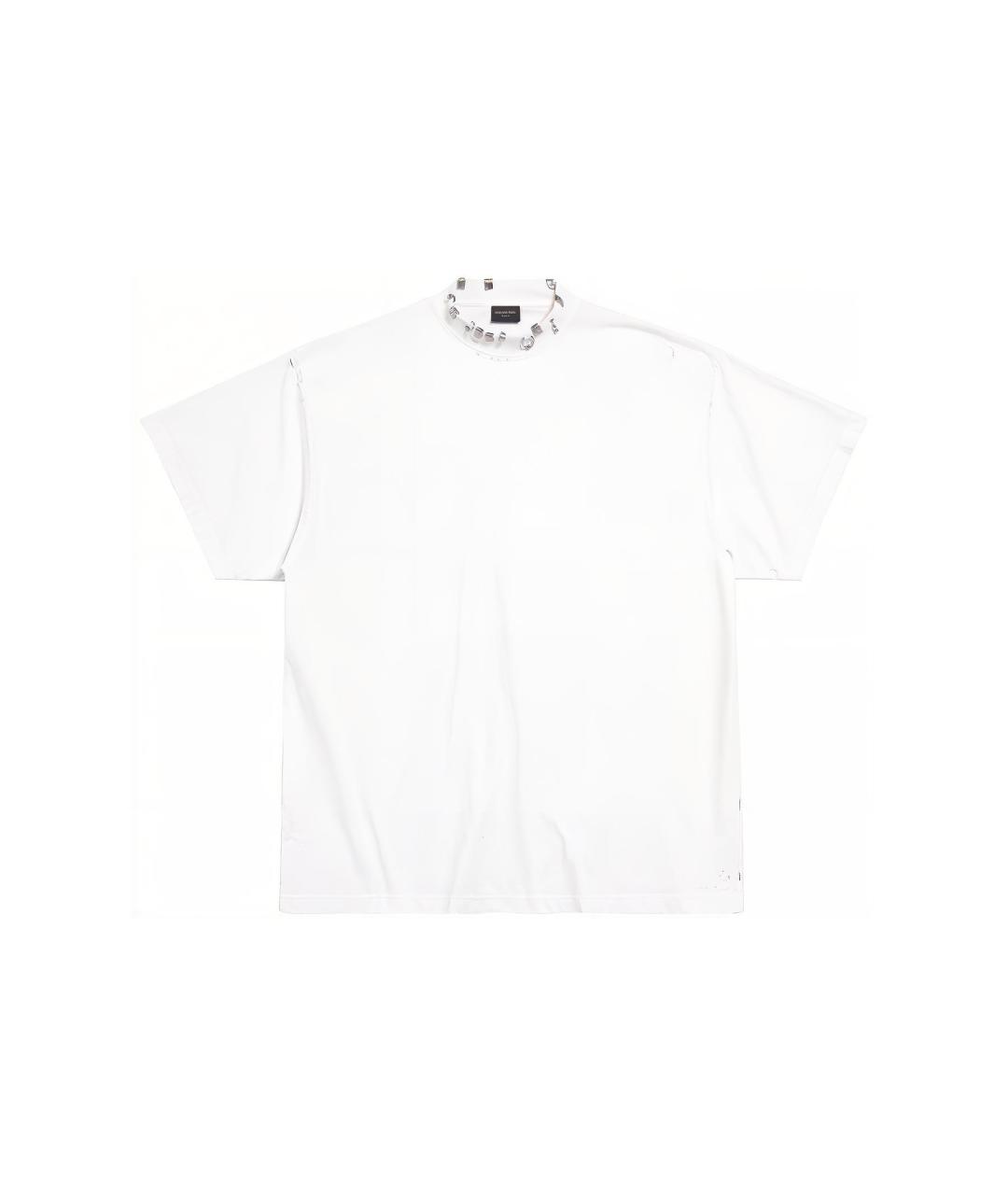 BALENCIAGA Белая хлопковая футболка, фото 1