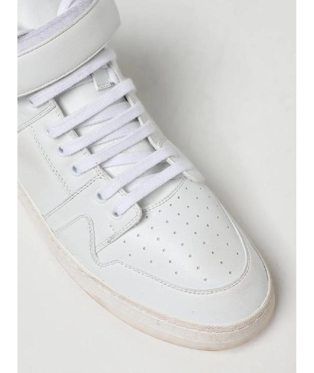 SAINT LAURENT Белые кожаные кеды, фото 6
