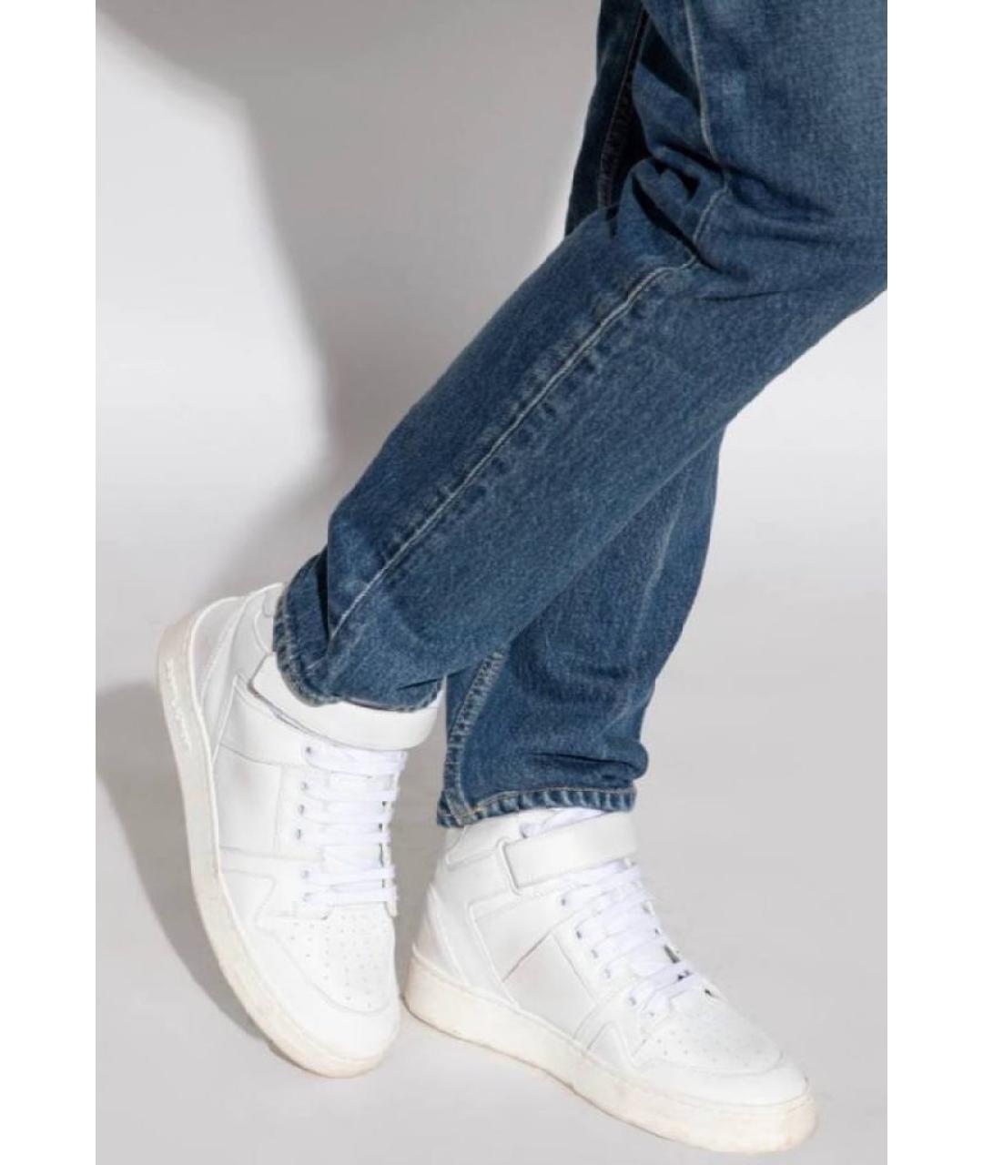 SAINT LAURENT Белые кожаные кеды, фото 7