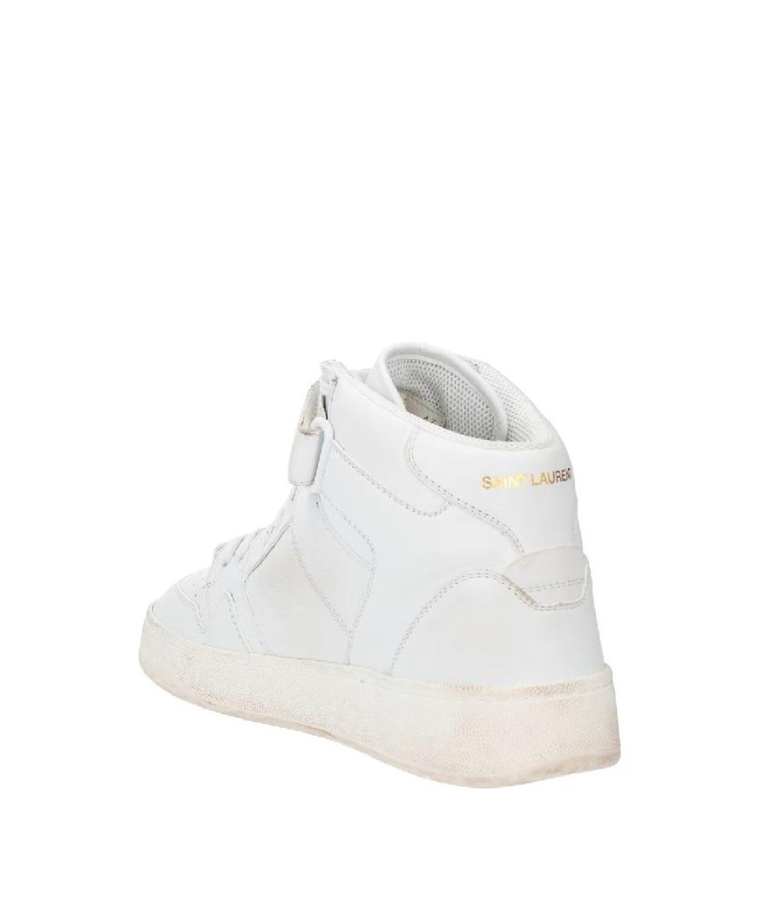 SAINT LAURENT Белые кожаные кеды, фото 4