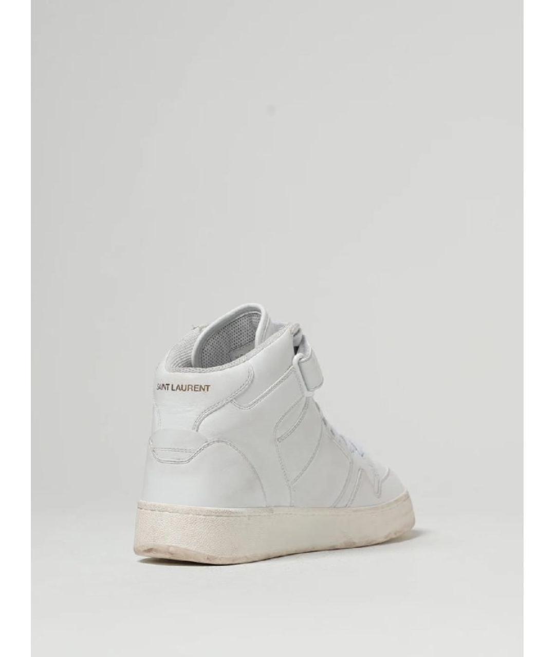 SAINT LAURENT Белые кожаные кеды, фото 3