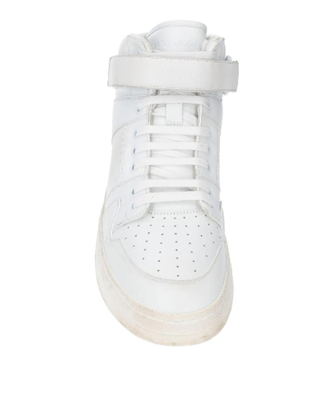 SAINT LAURENT Белые кожаные кеды, фото 2