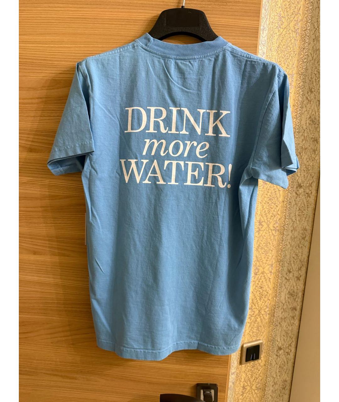 SPORTY AND RICH Голубая хлопковая футболка, фото 3