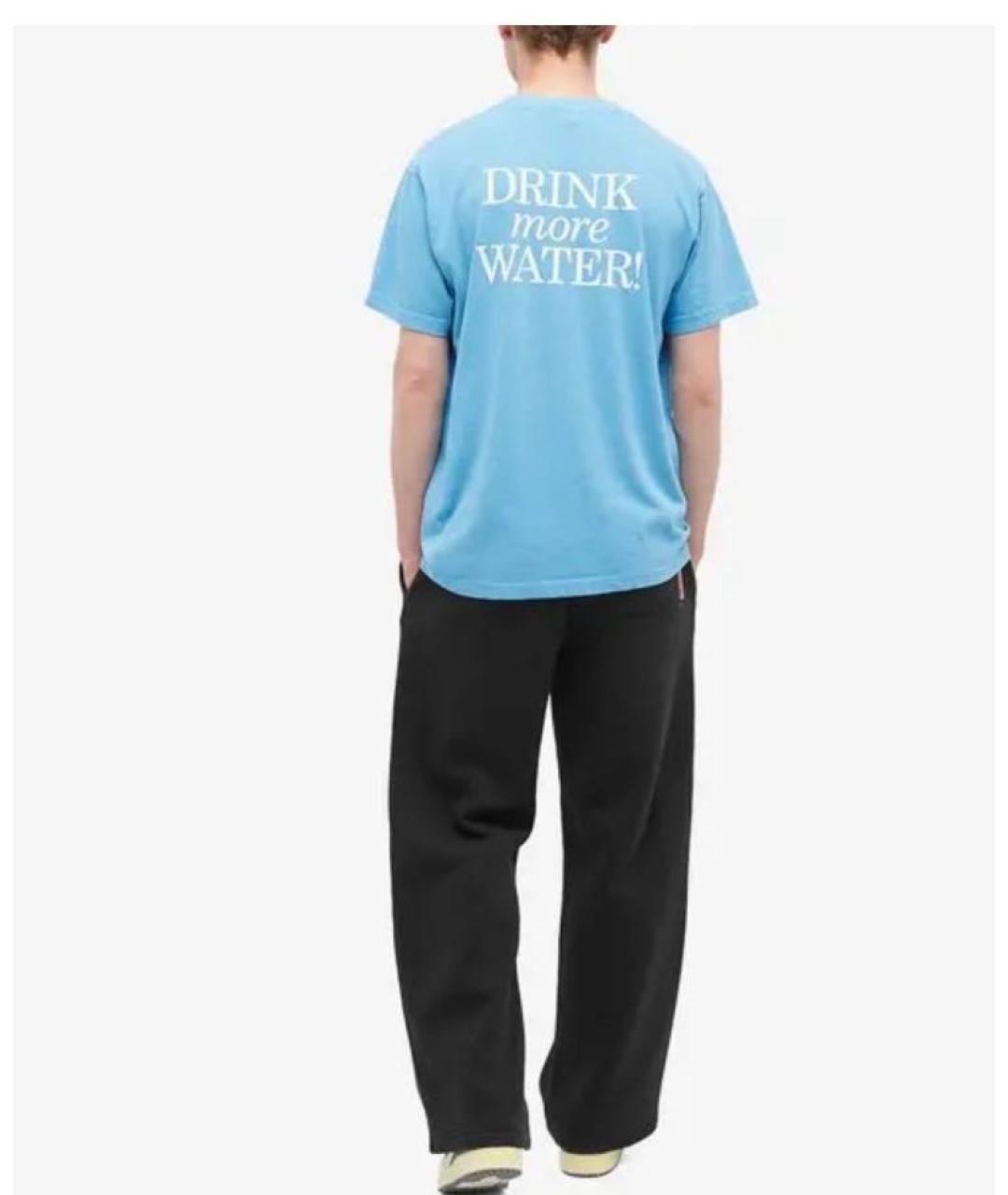 SPORTY AND RICH Голубая хлопковая футболка, фото 8