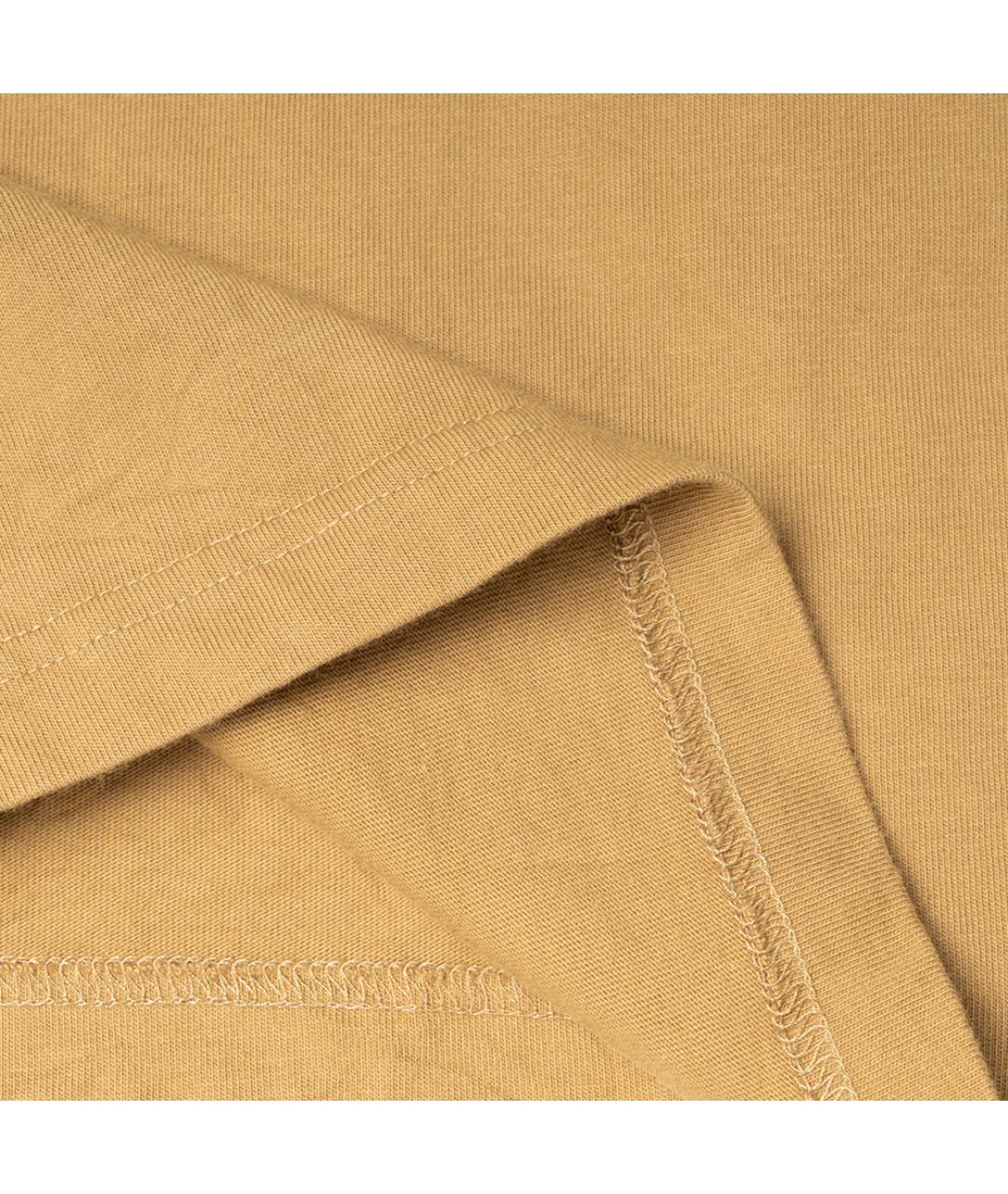 BALENCIAGA Коричневая хлопковая футболка, фото 3