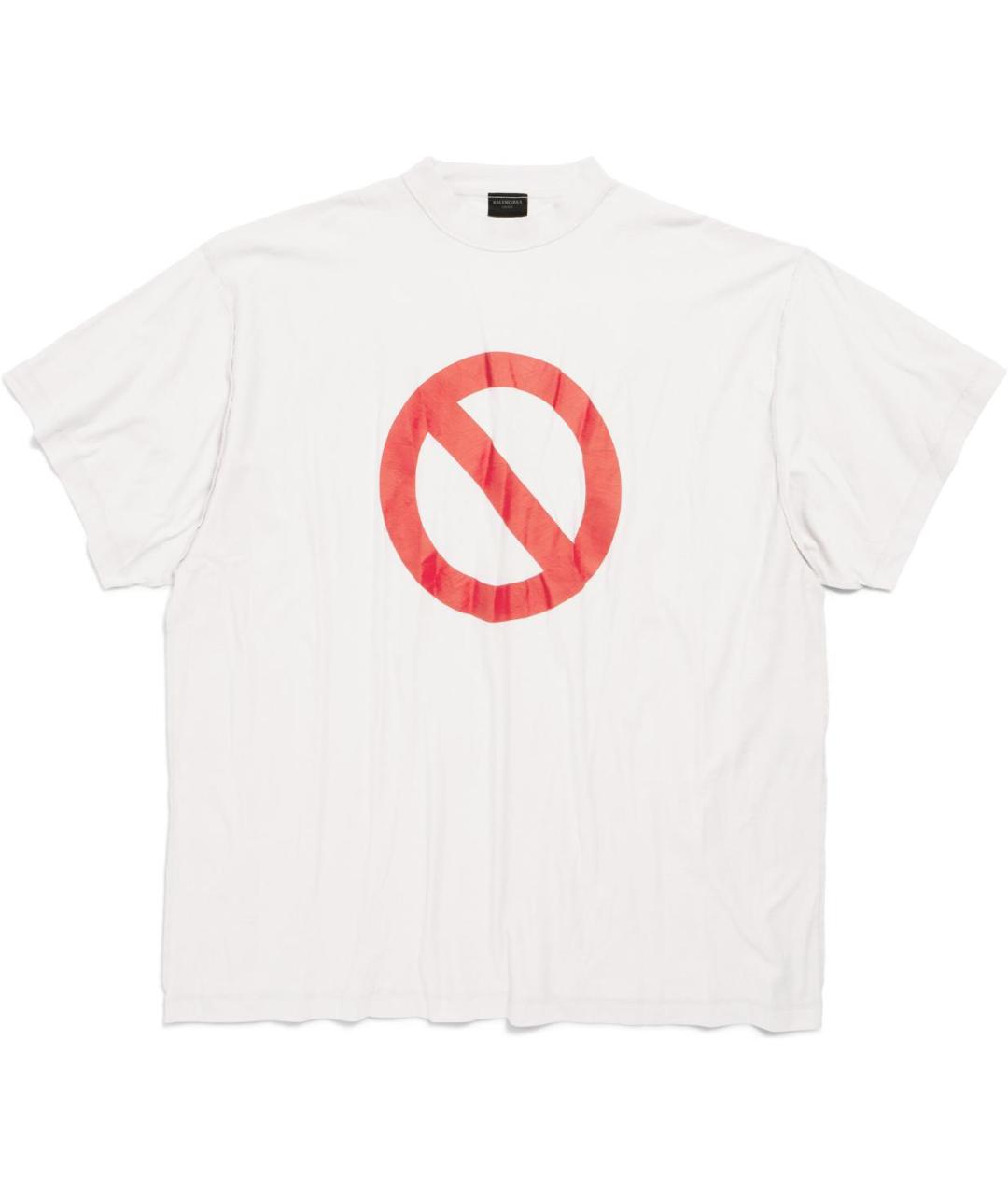 BALENCIAGA Белая хлопковая футболка, фото 1