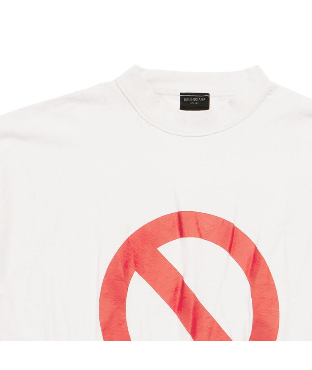 BALENCIAGA Белая хлопковая футболка, фото 3