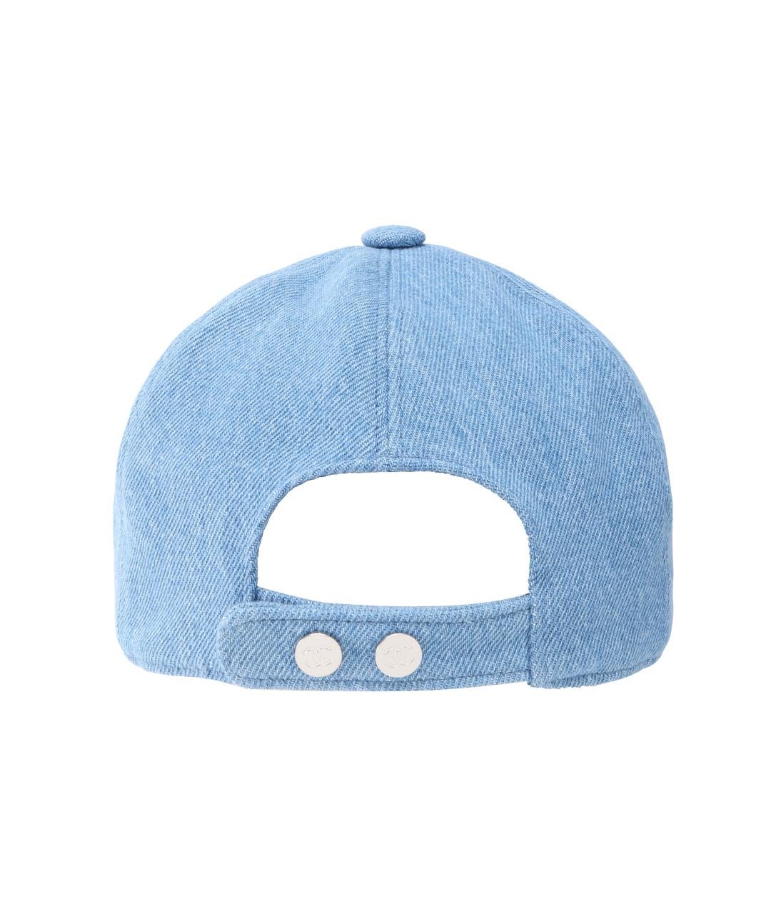CHANEL Голубая хлопковая кепка, фото 4