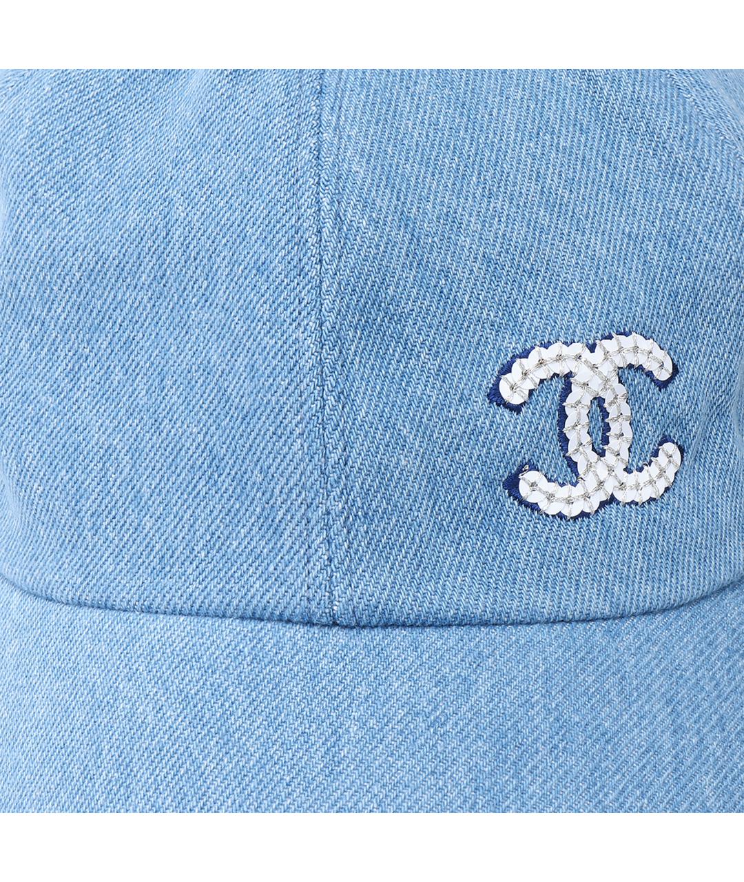 CHANEL Голубая хлопковая кепка, фото 5