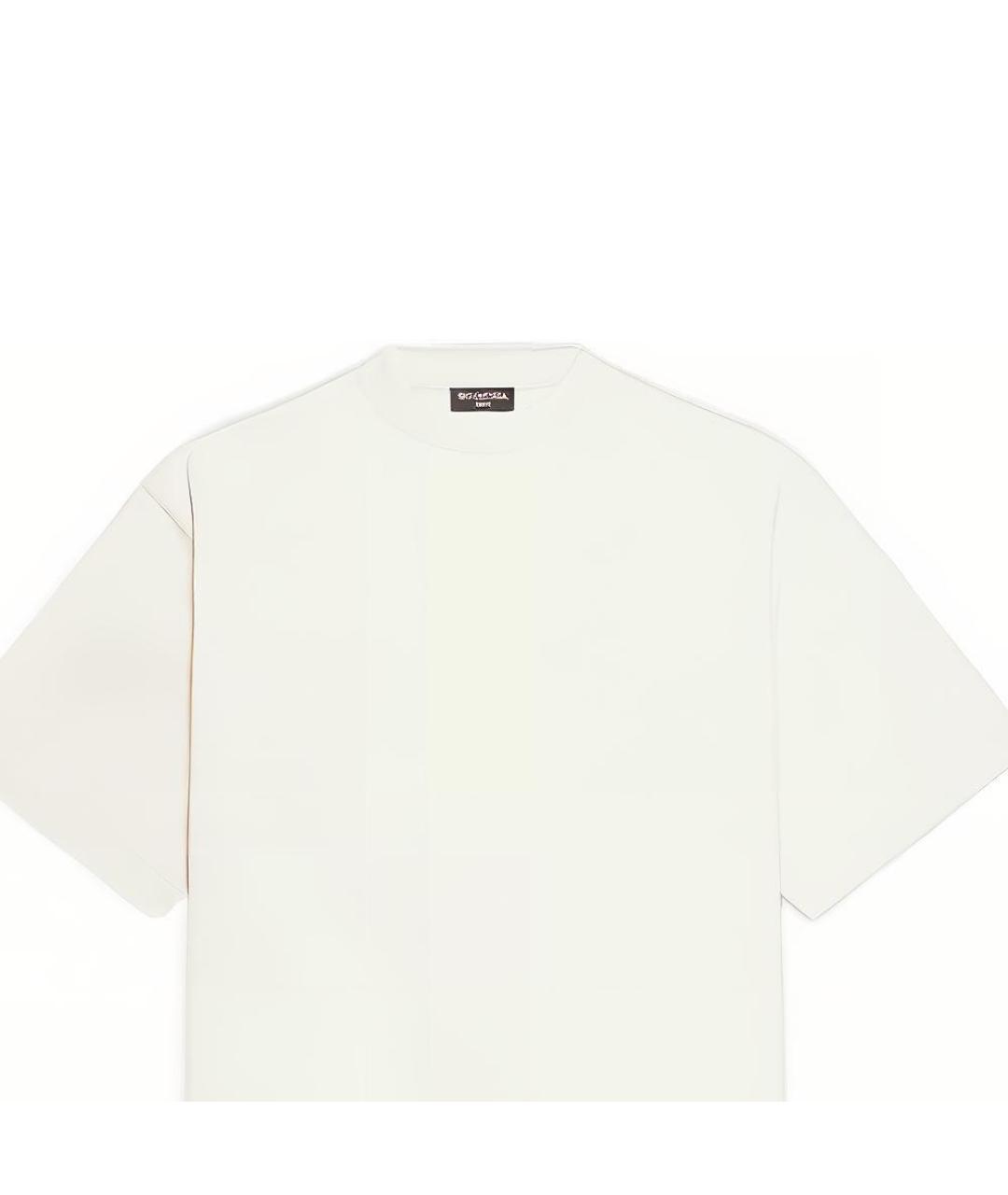 BALENCIAGA Белая хлопковая футболка, фото 6