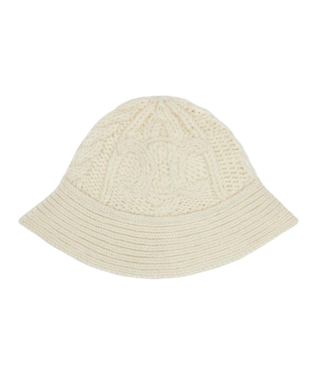 CELINE Белая шерстяная панама, фото 1