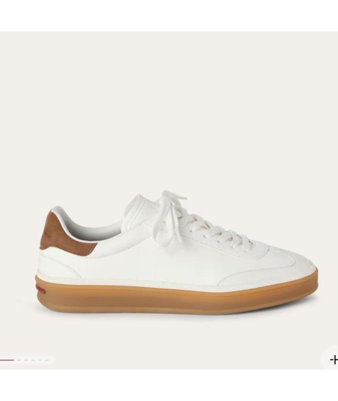 LORO PIANA Белые кожаные кеды, фото 5