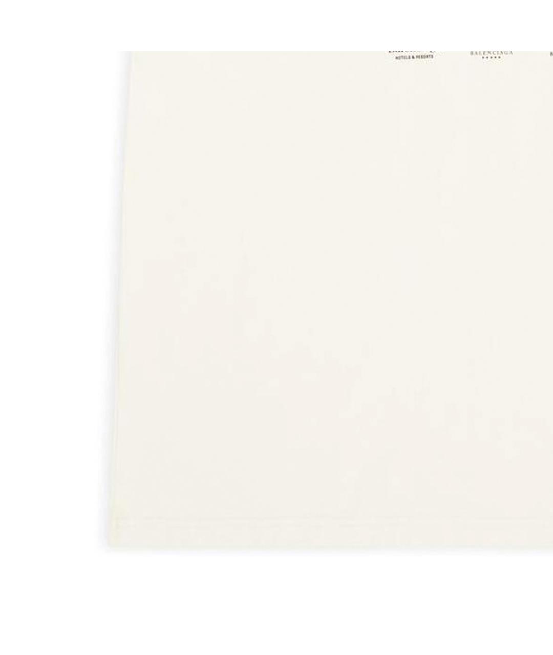 BALENCIAGA Белая хлопковая футболка, фото 7