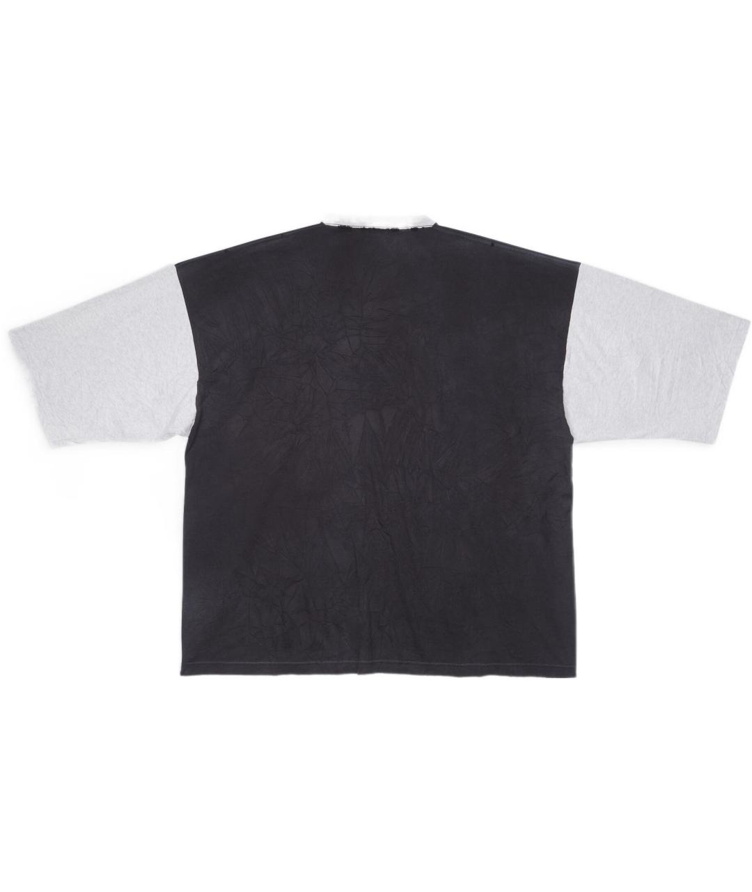 BALENCIAGA Антрацитовая хлопковая футболка, фото 2