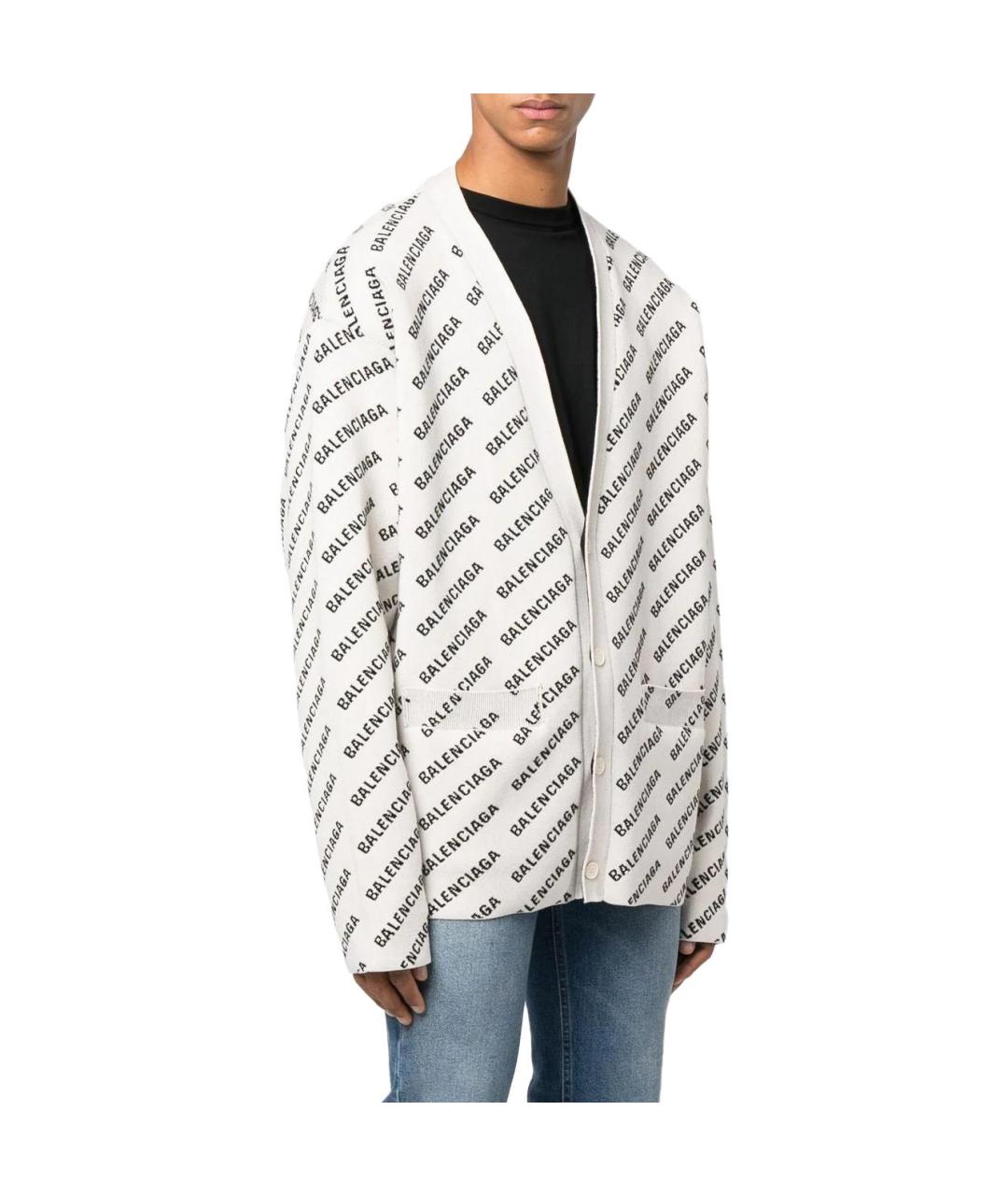 BALENCIAGA Белый кардиган, фото 4