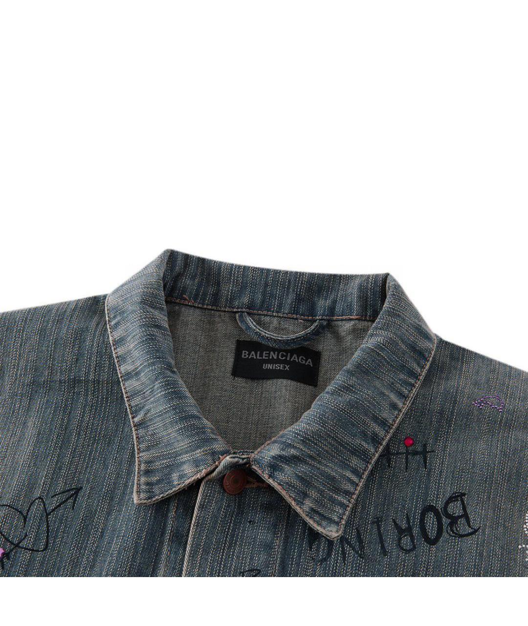BALENCIAGA Синяя хлопковая куртка, фото 6
