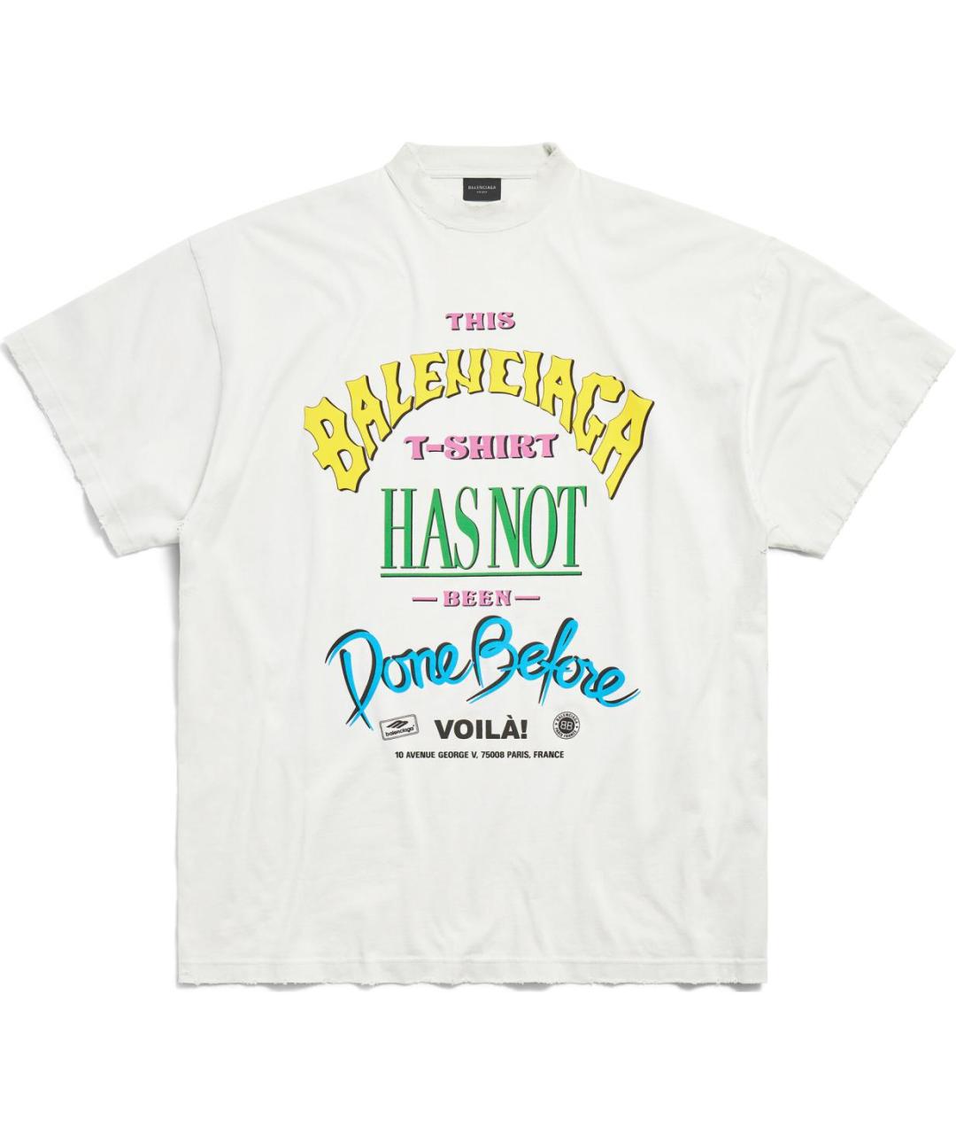 BALENCIAGA Белая футболка, фото 1