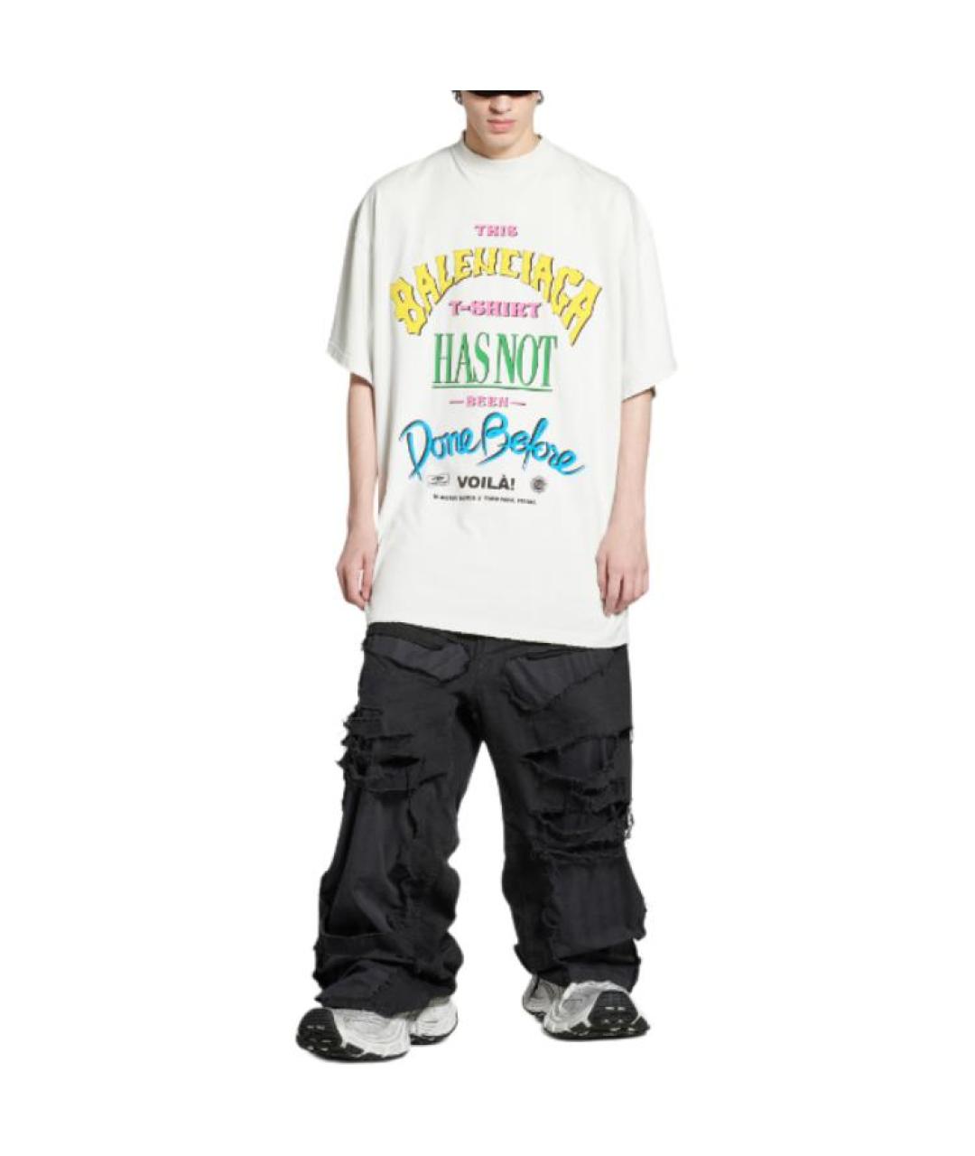 BALENCIAGA Белая футболка, фото 3