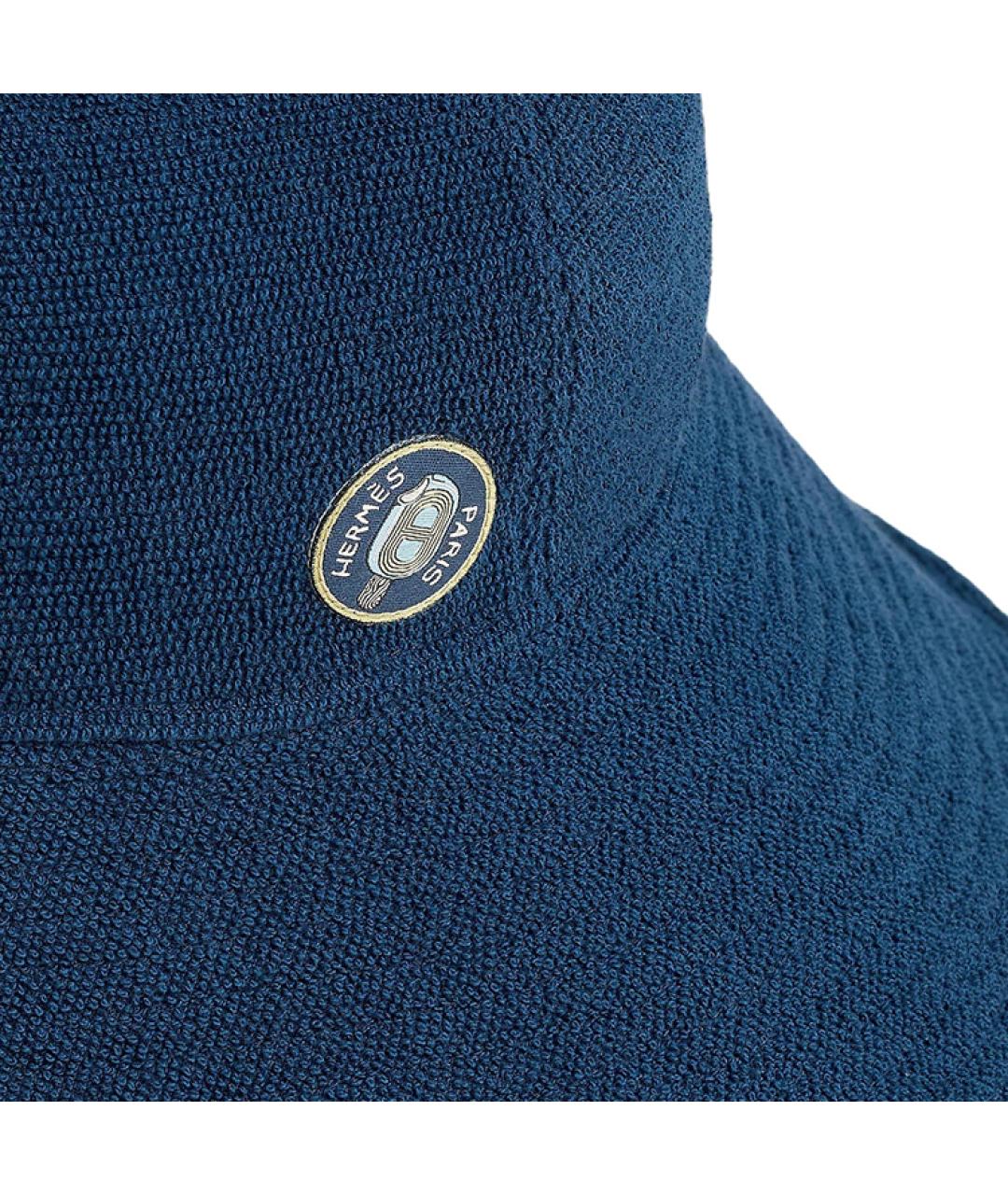 HERMES Синяя хлопковая панама, фото 3