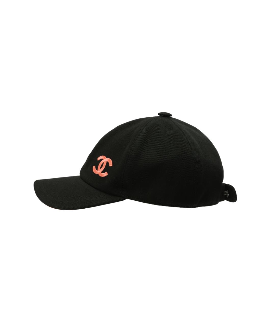 CHANEL Черная хлопковая кепка, фото 6