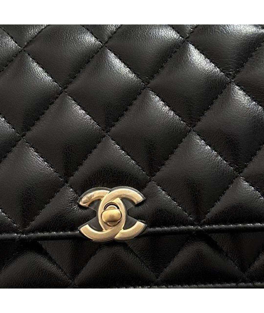 CHANEL Черная кожаная сумка через плечо, фото 2