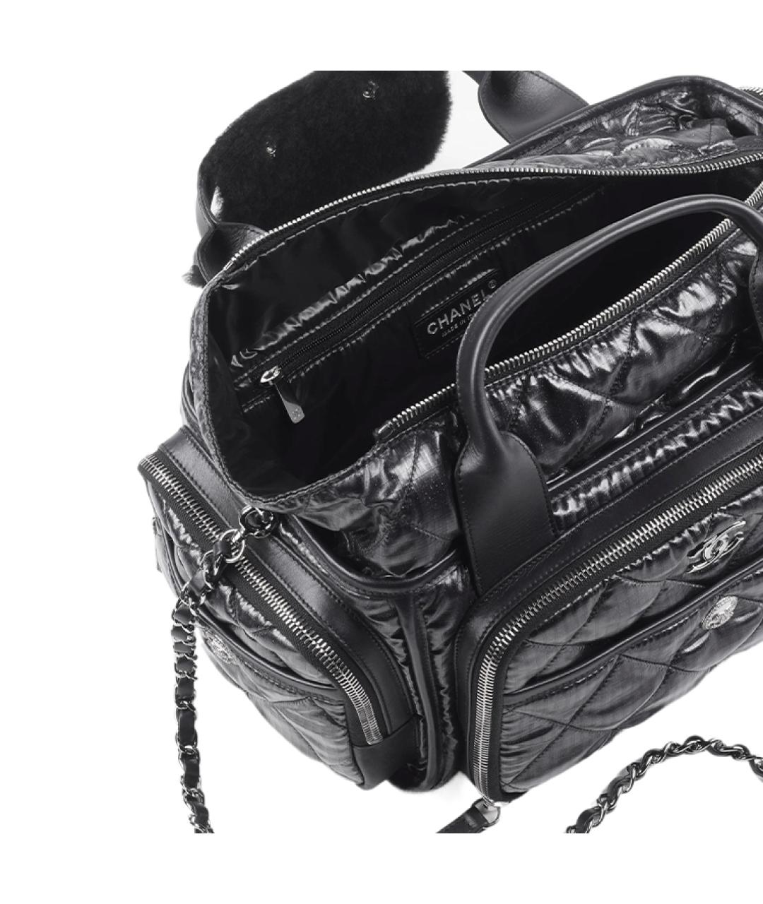 CHANEL Черная кожаная сумка через плечо, фото 4