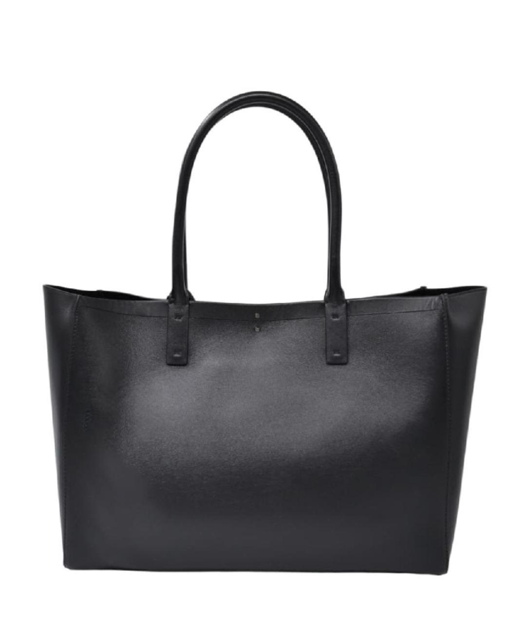 VALENTINO Черная кожаная сумка тоут, фото 3